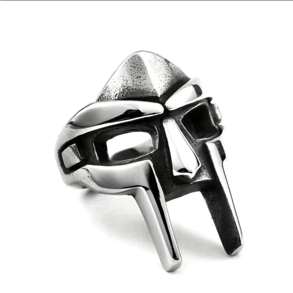 NEW - Men’s Ring Retro Hollow Single Punk Metal Skull Ring (Silver / One Size)